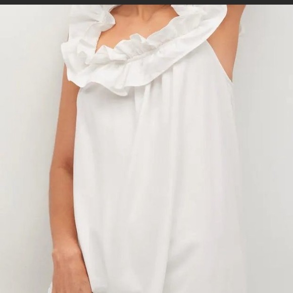 Mango Combination White Midi Dress New - Picture 3 of 5